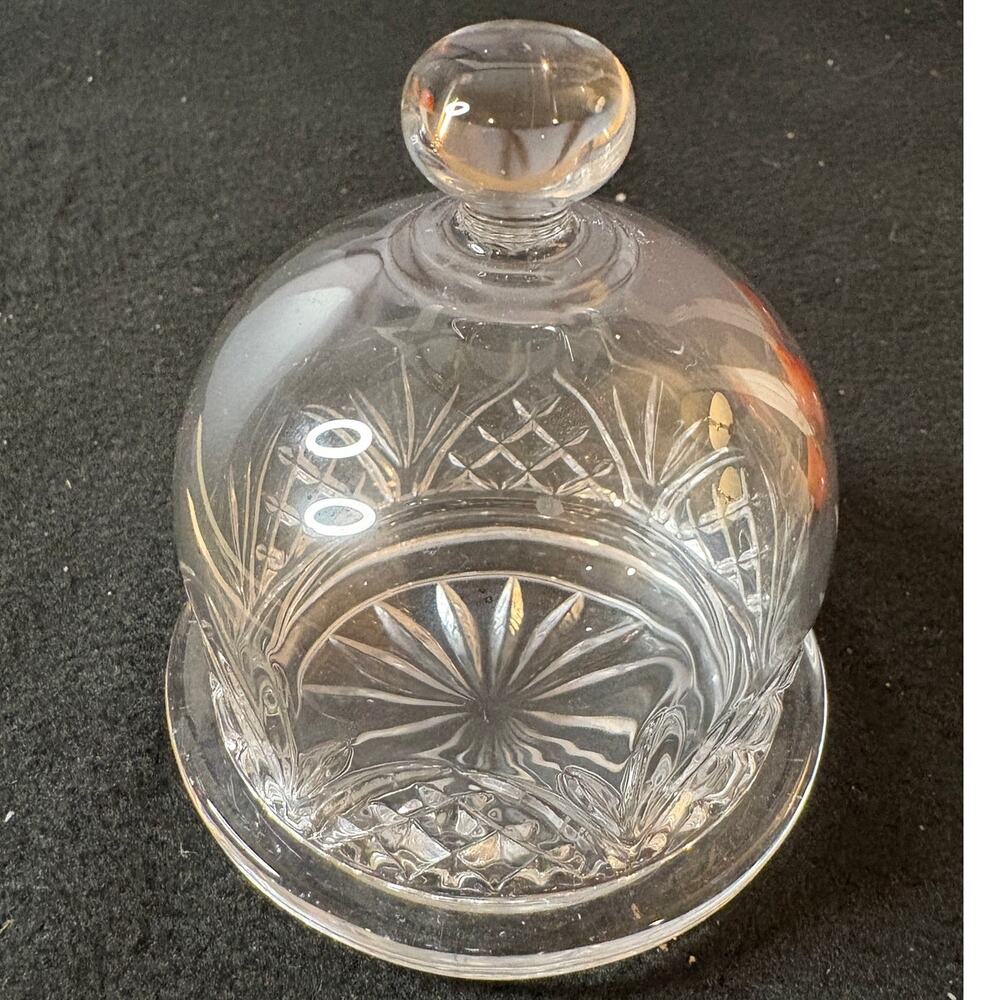 Vintage Shannon Crystal Dublin Butter Dish with Lid